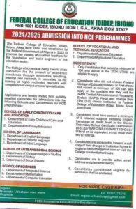 Official list of courses offered in federal College of Education Idedip Ibiono | Latest updates 