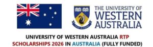 university of western australia scholarship 2026 | Australian's Government Research Training Programme (RTP) | How to apply 